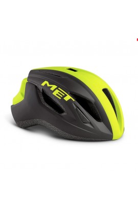 Casco MET Strale negro amarillo mate