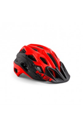 Casco MET Lupo rojo negro