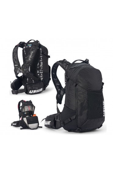 MOCHILA DE HIDRATACION USWE VERTICAL 10 PLUS NEGRO CARBONO