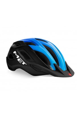 Casco MET Crossover negro azul claro brillante