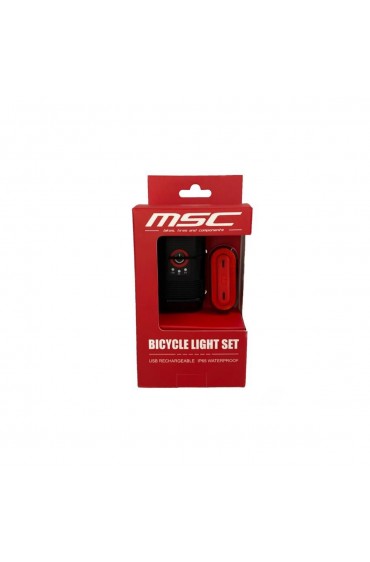 Pack Luces MSC 600 LUMENS delantera + 50 LUMENS trasera