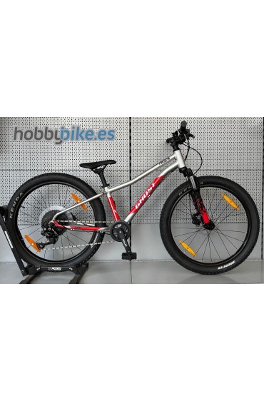 Bicicleta infantil Ghost Kato 24" Pro plata rojo