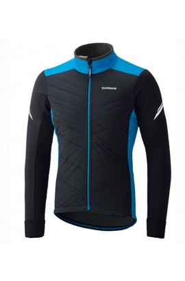 CHAQUETA SHIMANO CORTAVIENTOS AISLANTE NEGRA/AZUL